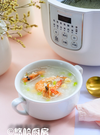 鲜虾干贝粥